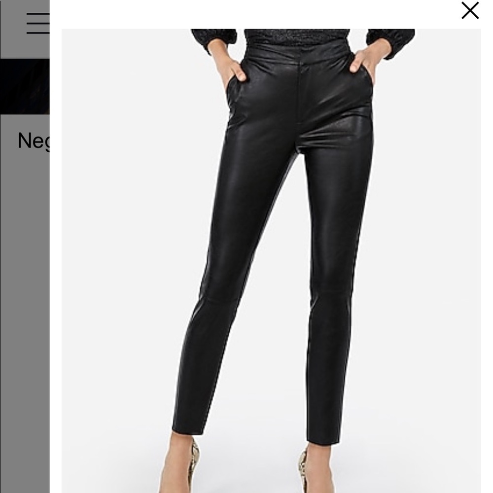 Express Negin Mirsalehi leather pants.